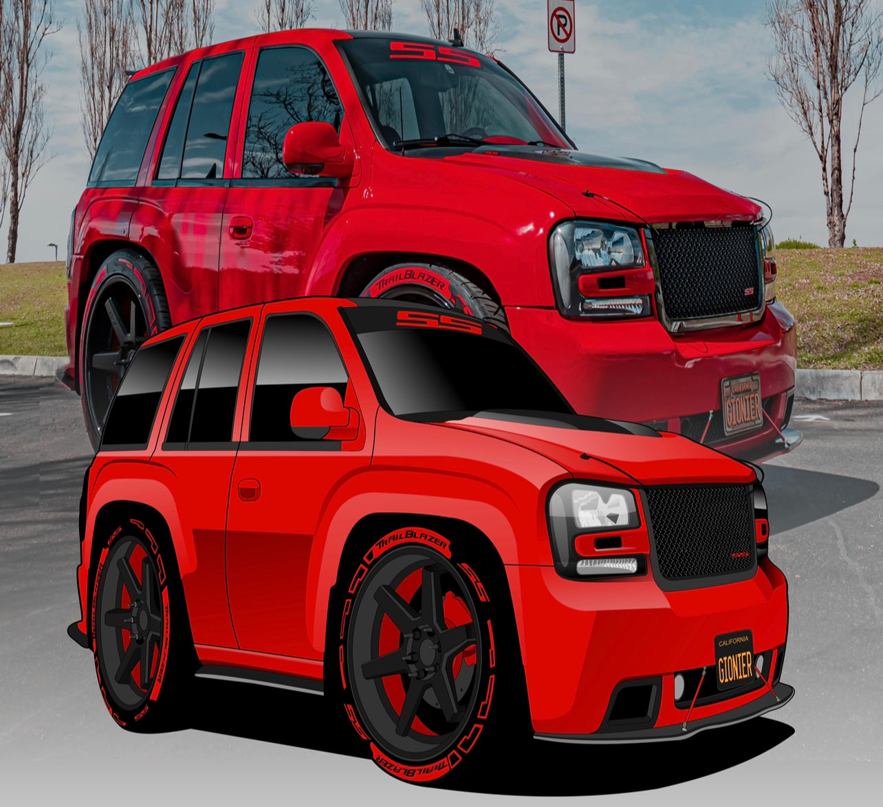 Los Red Toys Sticker TrailBlazer SS