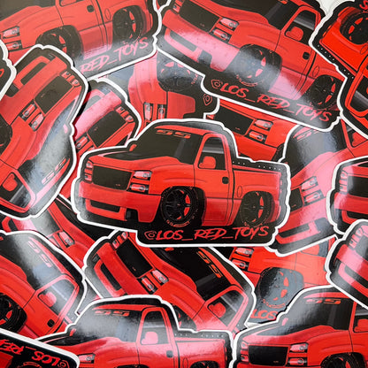 Los Red Toys Sticker Silverado SS